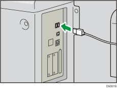 illustration of connecting the USB interfece cable