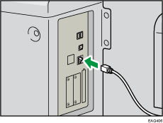 illustration of connecting Ethernet cable