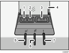 Stacker control panel illustration numbered callout illustration