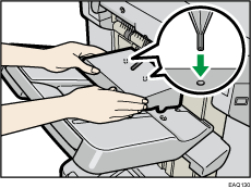 Z-fold support tray illustration