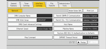 Operation panel screen illustration