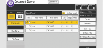 Operation panel screen illustration