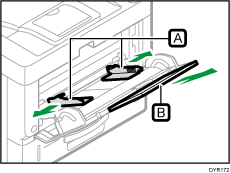 where is the bypass tray on ricoh sp c250dn