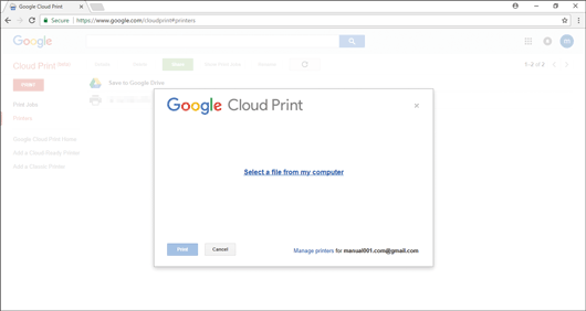 Printing with Google Print | Guide | P 501, P 502