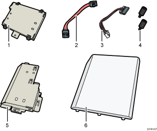 Illustration of the parts of the hard disc.