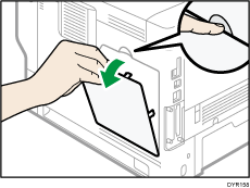 Illustration of attaching the hard disc.