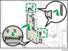 Illustration of attaching the hard disc.