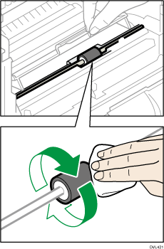 Bypass paper roller illustration