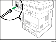 Illustration of attaching the Handset.