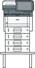 Main unit and paper feed unit illustration