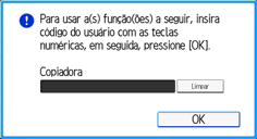 Ilustração da tela do painel de operação