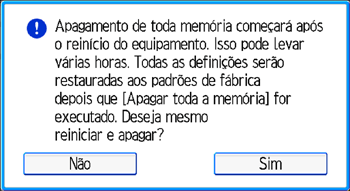 Ilustração da tela do painel de operação