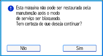 Ilustração da tela do painel de operação