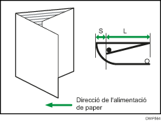 Il·lustració de l'ajust de la posició de plec per al fullet
