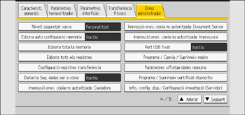 Il·lustració de pantalla del panell d'operacions
