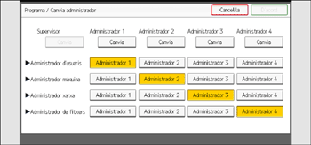 Il·lustració de pantalla del panell d'operacions