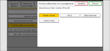 Il·lustració de pantalla del panell d'operacions