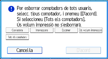Il·lustració de pantalla del panell d'operacions