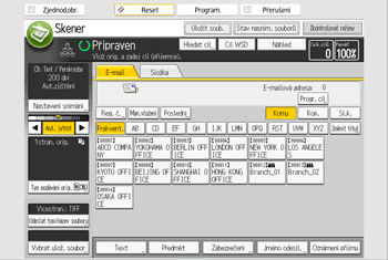 Ilustrace ovládacího panelu
