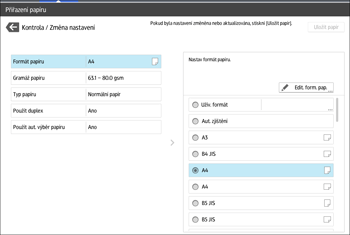 Ilustrace ovládacího panelu