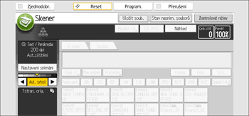 Ilustrace ovládacího panelu