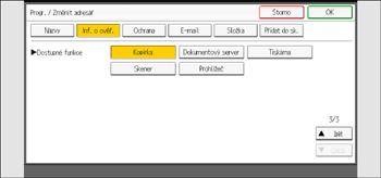 Ilustrace ovládacího panelu