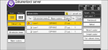 Ilustrace ovládacího panelu