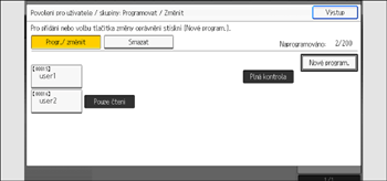 Ilustrace ovládacího panelu