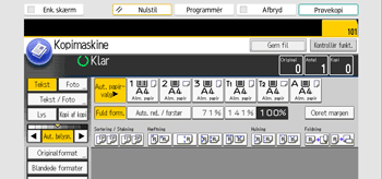 Operation panel screen illustration