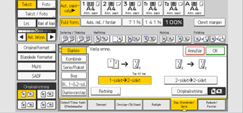 Operation panel screen illustration