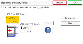 Operation panel screen illustration