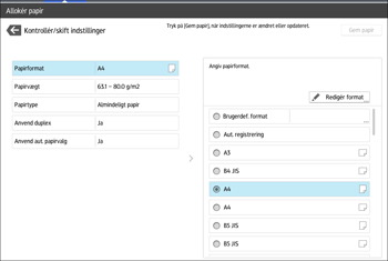 Operation panel screen illustration
