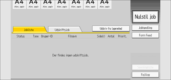 Operation panel screen illustration