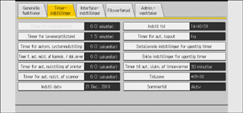 Operation panel screen illustration