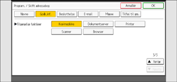 Operation panel screen illustration