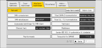 Operation panel screen illustration