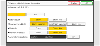Operation panel screen illustration