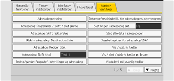 Operation panel screen illustration