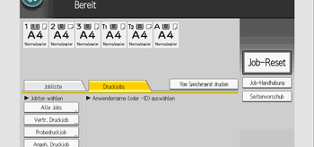 Abbildung Bedienfeld-Display