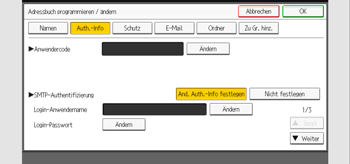 Abbildung Bedienfeld-Display