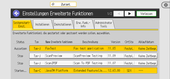 Abbildung Bedienfeld-Display