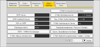 Abbildung Bedienfeld-Display