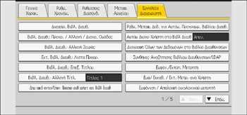 Εικόνα οθόνης πίνακα χειρισμού