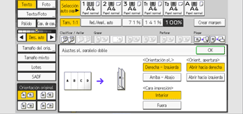 Ilustración de la pantalla del panel de mandos
