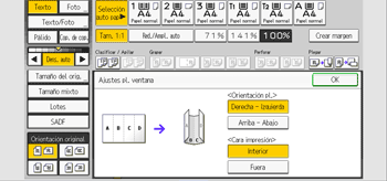 Ilustración de la pantalla del panel de mandos