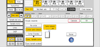 Ilustración de la pantalla del panel de mandos