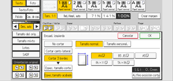 Ilustración de la pantalla del panel de mandos
