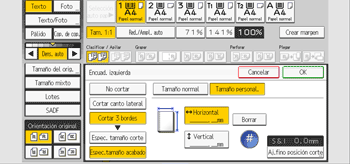 Ilustración de la pantalla del panel de mandos