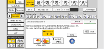 Ilustración de la pantalla del panel de mandos