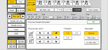 Ilustración de la pantalla del panel de mandos